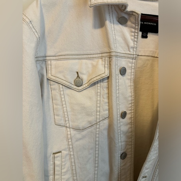 Club Monaco White Denim Jacket - L - Large - Picture 9 of 10